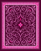 Plum Pink Paisley Flourish Medallion Rug