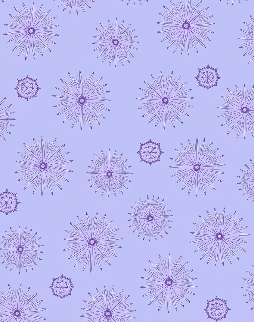 Purple Starburst Flower Scatter Rug
