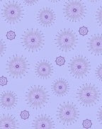 Purple Starburst Flower Scatter Rug
