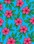 Vibrant Pink Blooming Floral Garden Rug