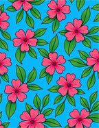 Vibrant Pink Blooming Floral Garden Rug
