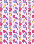 Pink Candy Swirl Abstract Shapes Rug