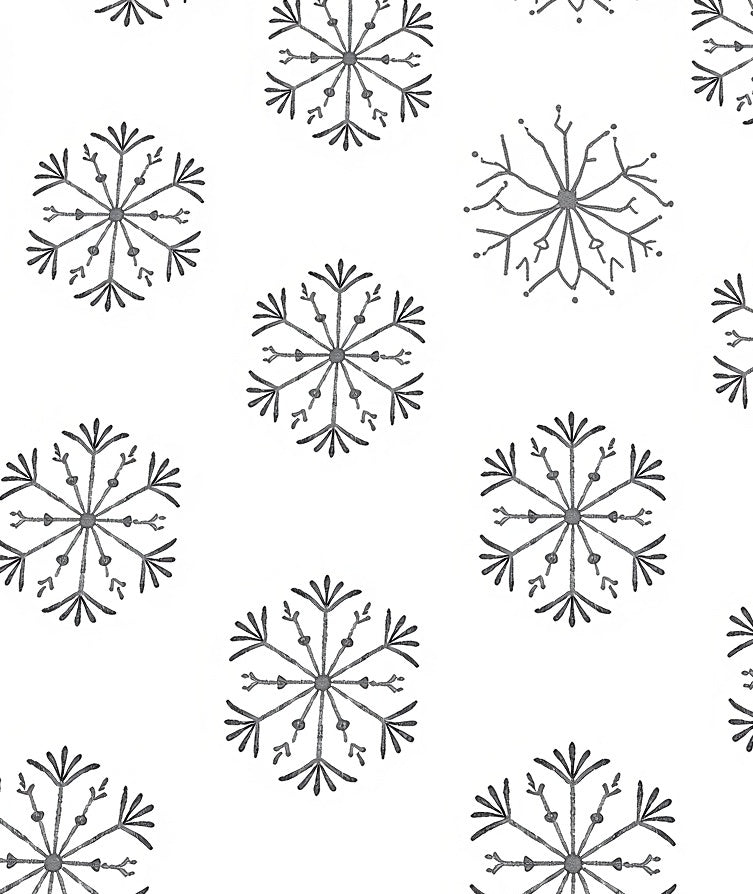 Gray Snowflake Collection Scatter Rug