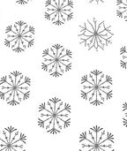 Gray Snowflake Collection Scatter Rug