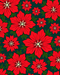 Crimson Floral Garden Background Rug
