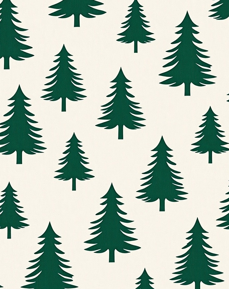 Deep Forest Evergreen Tree Repeat Rug
