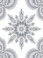 Grey Radial Medallion Art Rug