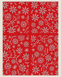 Crimson Snow Flake Branches Rug