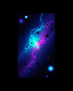 Cosmic Nebula Swirls Stars Rug