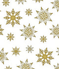 Golden Glitter Snowflake Medallion Rug