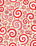 Crimson Swirls And Curlicues Rug