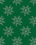 Green Winter Snowflake Ornament Rug