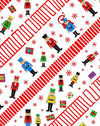 Guard Nutcracker Red White Diagonal Stripe Rug