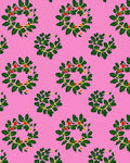 Pink Garden Wreath Red Berry Rug