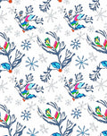 Colorful Winter Branch Snowflakes Rug