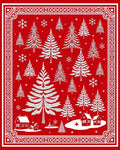 Winter Wonderland Red Pine Forest Rug