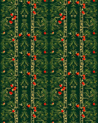 Emerald Forest Red Berry Garland Rug