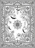 Spooky Halloween Black Ghosts Bats Pumpkins Rug