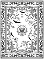 Spooky Halloween Black Ghosts Bats Pumpkins Rug