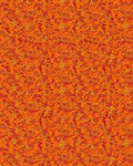Fiery Orange Red Floral Swirls Rug