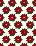 Classic Red Poinsettia Garden Repeat Rug