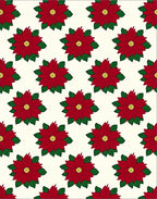 Classic Red Poinsettia Garden Repeat Rug