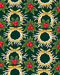 Festive Holly Berry Wreath Greeting Rug
