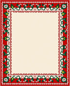 Red Green Dragon Border Accent Rug