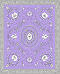 Lavender Floral Medallion Border Rug