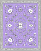 Lavender Floral Medallion Border Rug