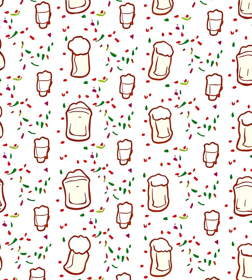 Festive Confetti Beer Mugs Rug