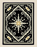 Black Golden Snowflake Medallion Rug