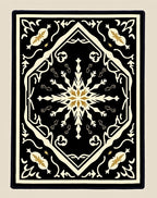 Black Golden Snowflake Medallion Rug
