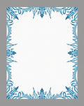 Azure Floral Border Medallion Rug