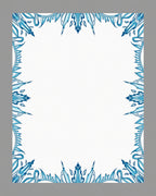 Azure Floral Border Medallion Rug