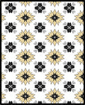 Gold Starburst and Bloom Arrangement Rug