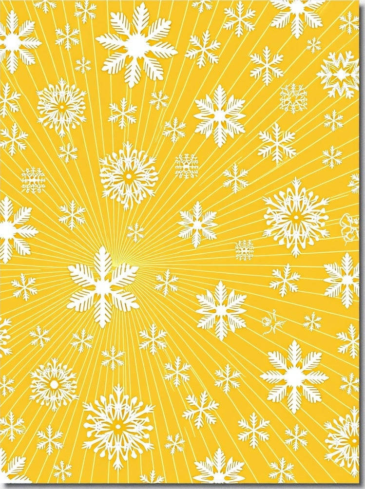 Golden Yellow Snowflake Blast Rug