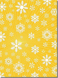 Golden Yellow Snowflake Blast Rug
