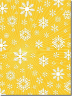 Golden Yellow Snowflake Blast Rug