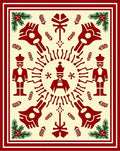 Festive Red Soldier Folk Art Mandala Rug