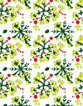 Yellow Green Floral Arrangement Red Accents Rug