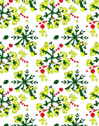 Yellow Green Floral Arrangement Red Accents Rug