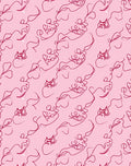 Delicate Crimson Swirl Abstract Fauna Rug