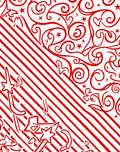 Whimsical Red Swirl Star Design Rug