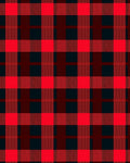 Classic Red Black Plaid Square Rug