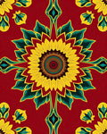 Vibrant Marigold Mandala Bloom Rug