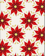 Crimson Red Golden Floral Medallion Rug