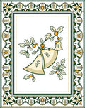 Cream Jingle Bells Holly Border Rug