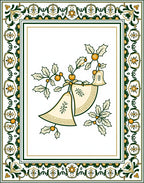 Cream Jingle Bells Holly Border Rug
