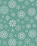 Teal White Snowflake Holiday Scatter Rug